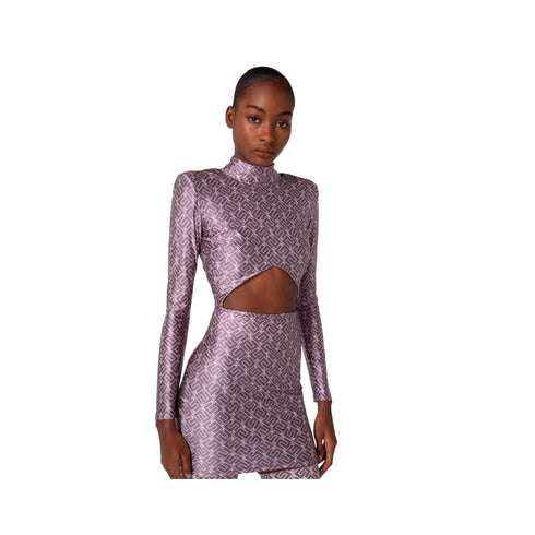 Abito Donna mini logato Viola Elisabetta Franchi- Francavilla Moda